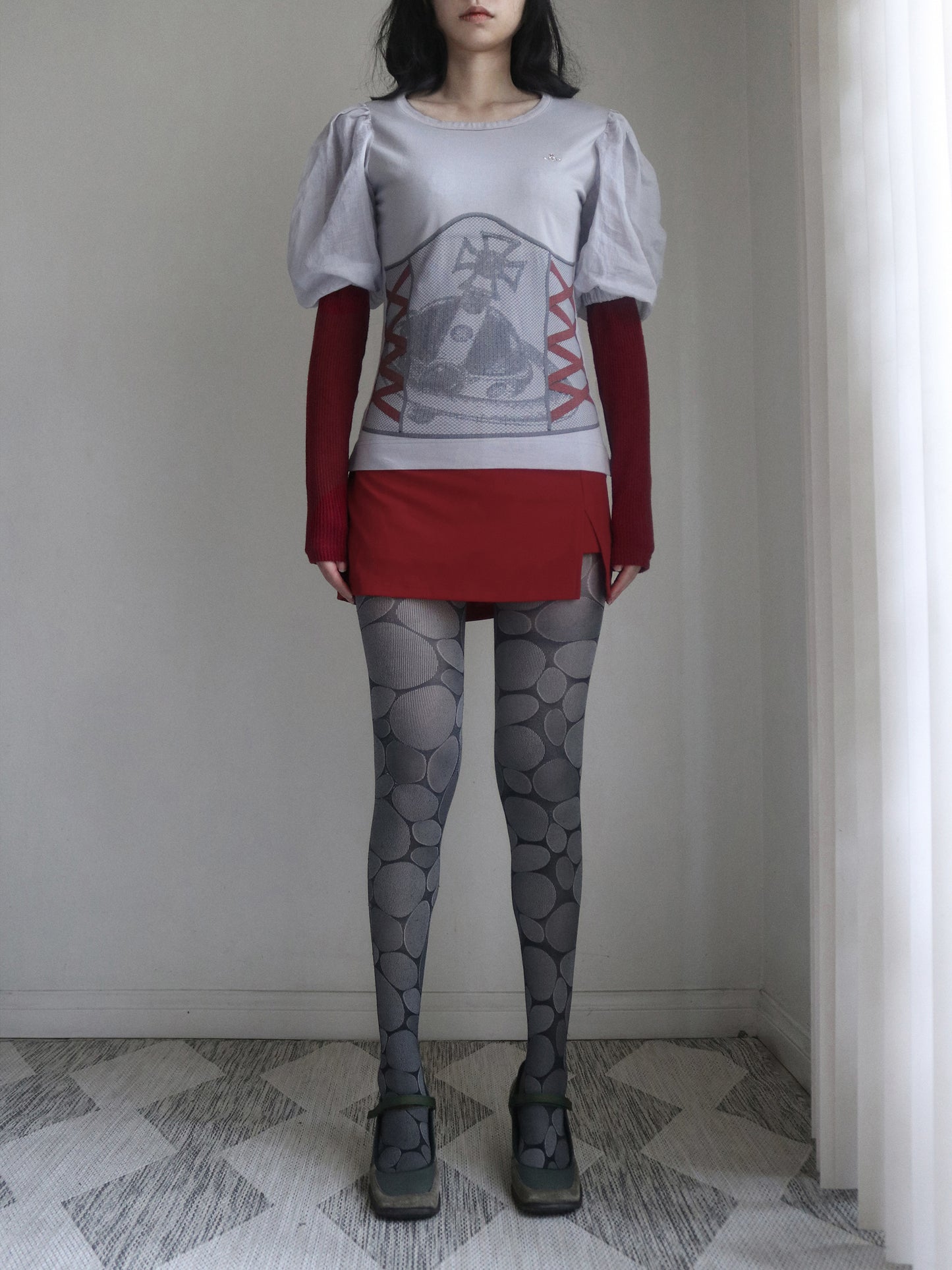 reworked Vivienne Westwood puff sleeve top - Size M