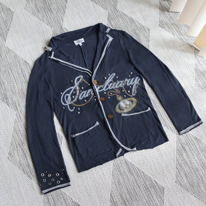 reworked Vivienne Westwood studded jersey blazer - Size 48