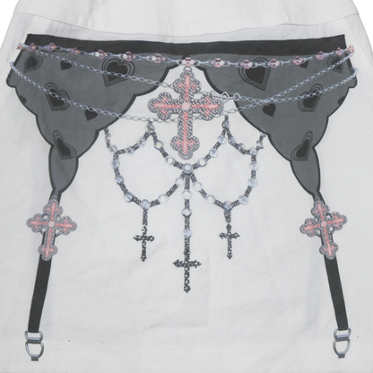 garter print bodycon dress