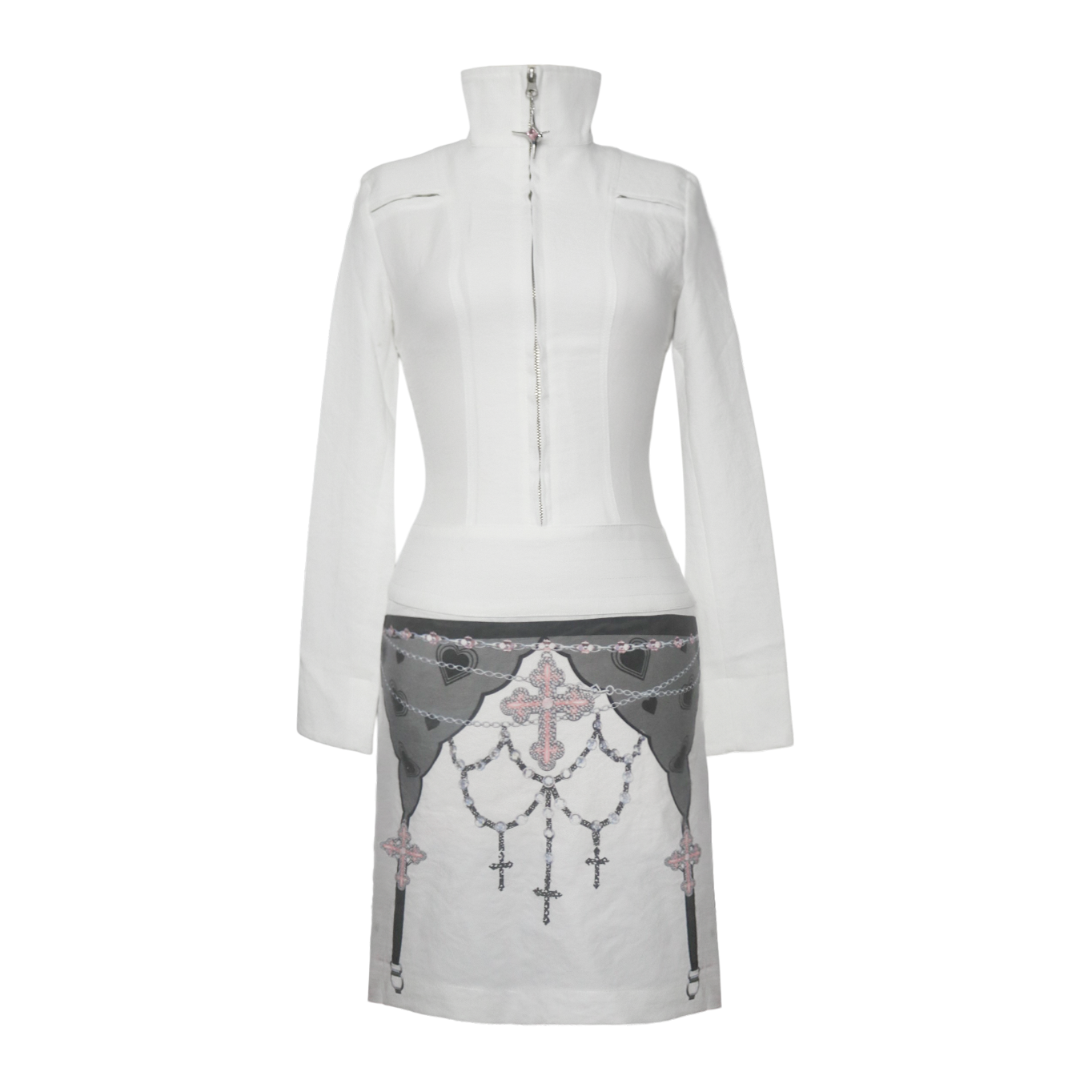 garter print bodycon dress