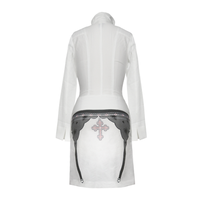 garter print bodycon dress