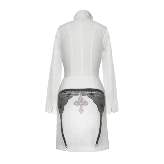 garter print bodycon dress