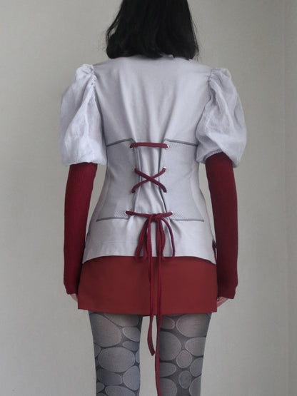 reworked Vivienne Westwood puff sleeve top - Size M