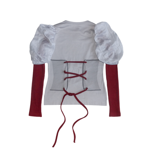 reworked Vivienne Westwood puff sleeve top - Size M