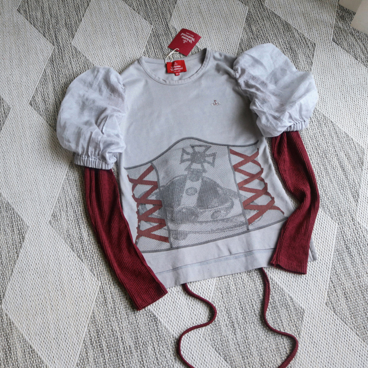 reworked Vivienne Westwood puff sleeve top - Size M