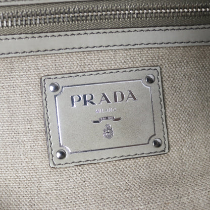 Prada canvas frame bowling bag