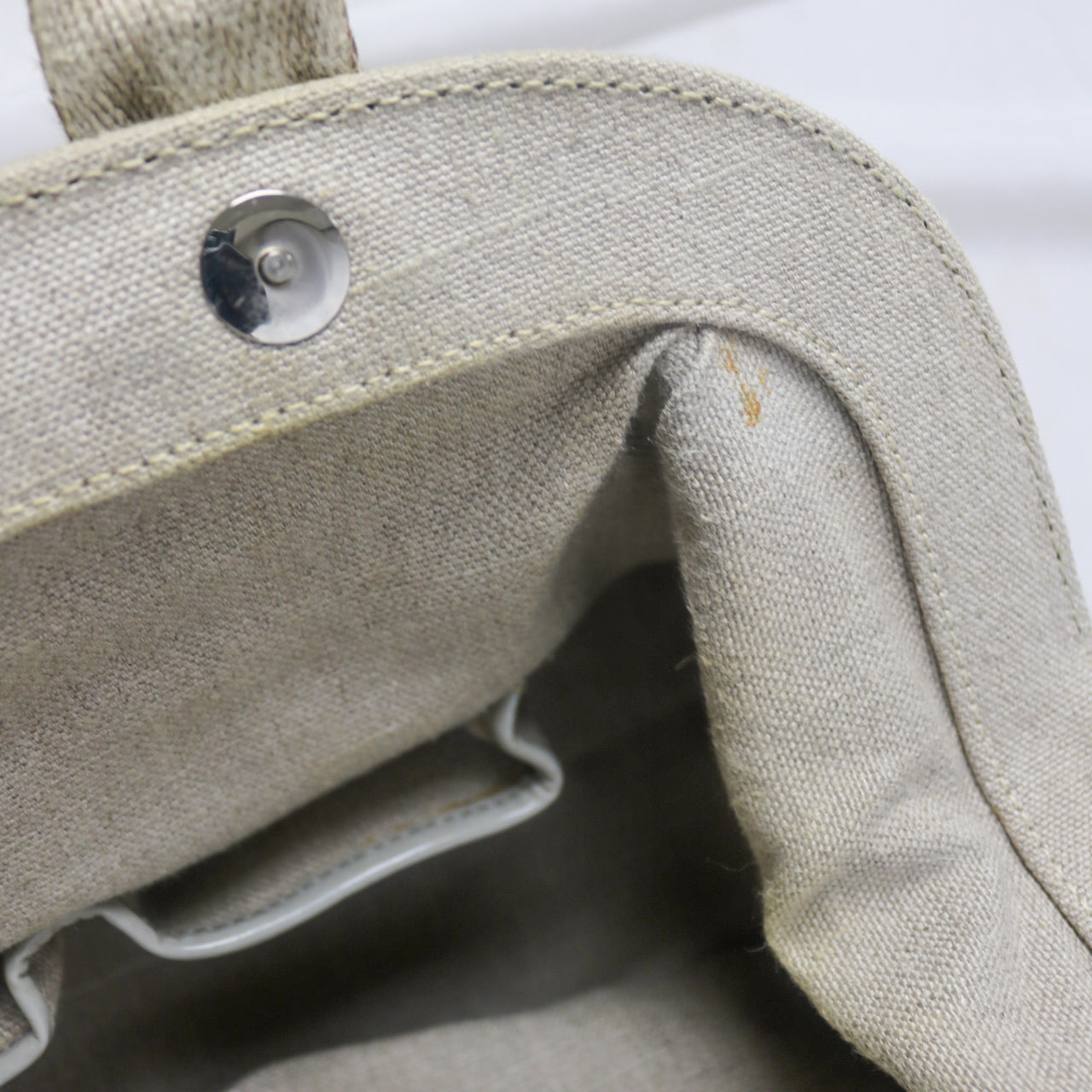 Prada canvas frame bowling bag