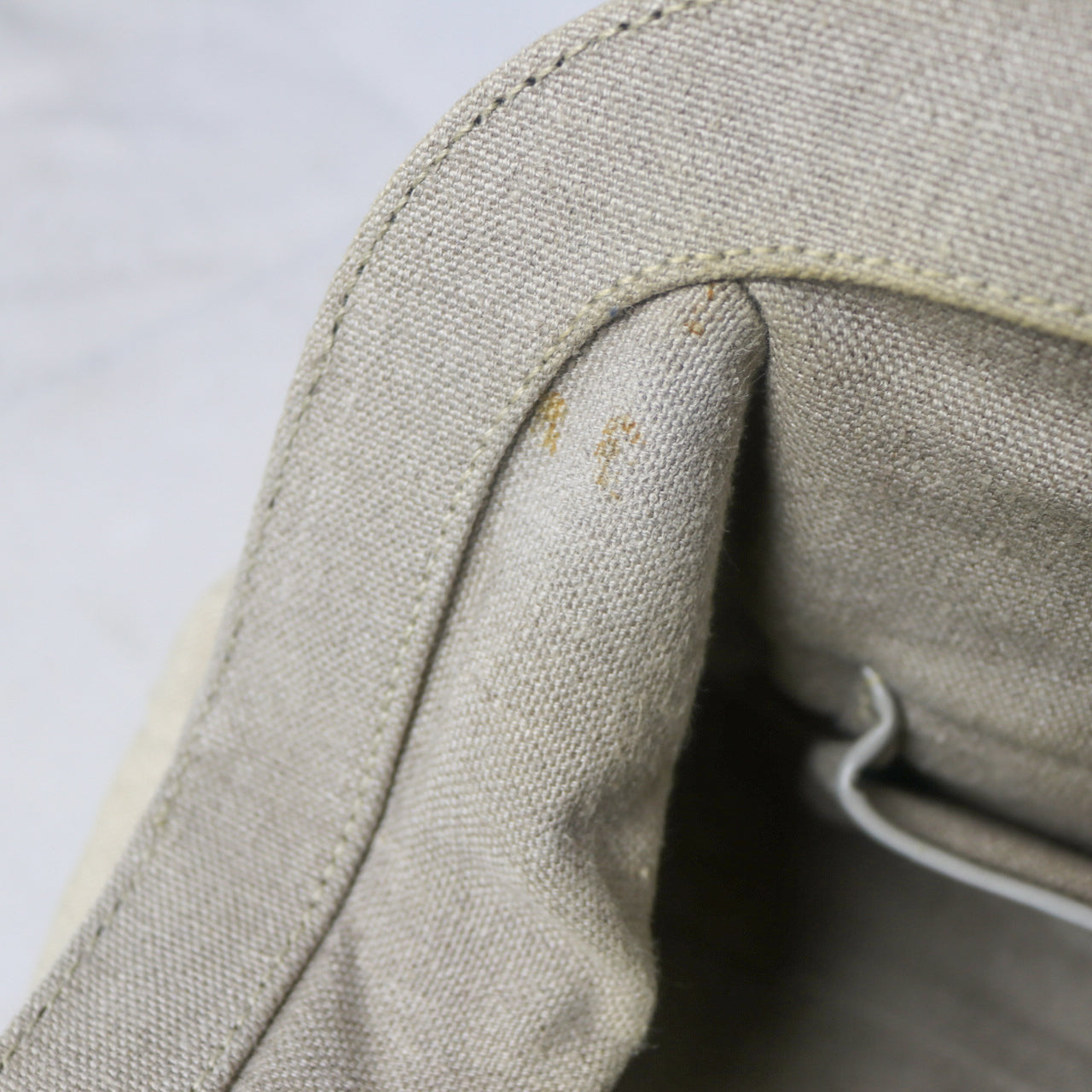 Prada canvas frame bowling bag