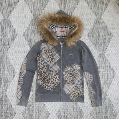 reworked Burberry hoodie and skirt set - Size S/M