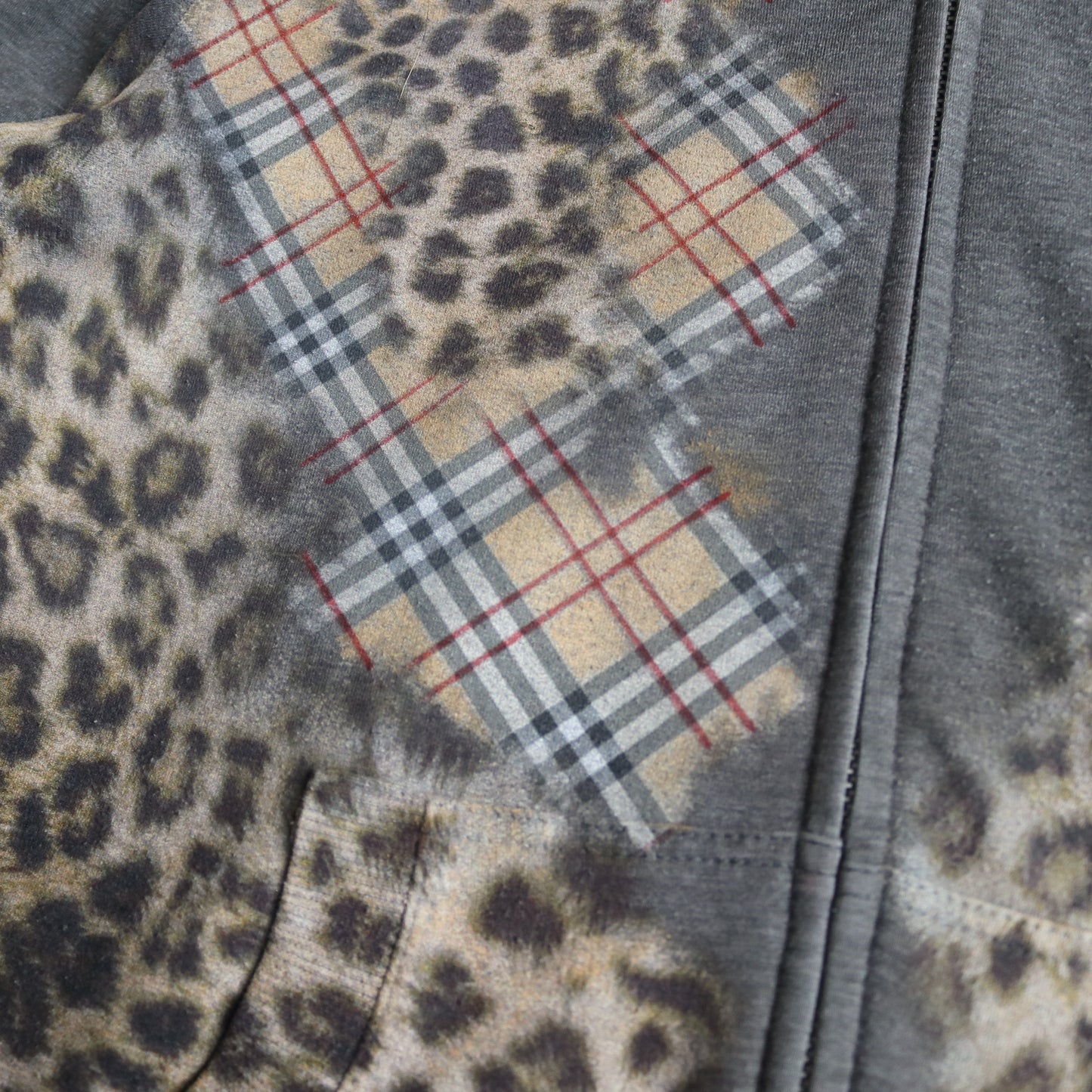 reworked Burberry hoodie and skirt set - Size S/M