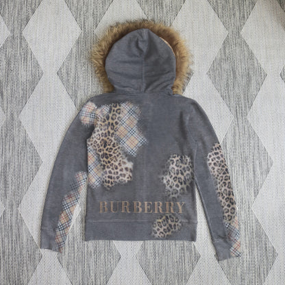 reworked Burberry hoodie and skirt set - Size S/M