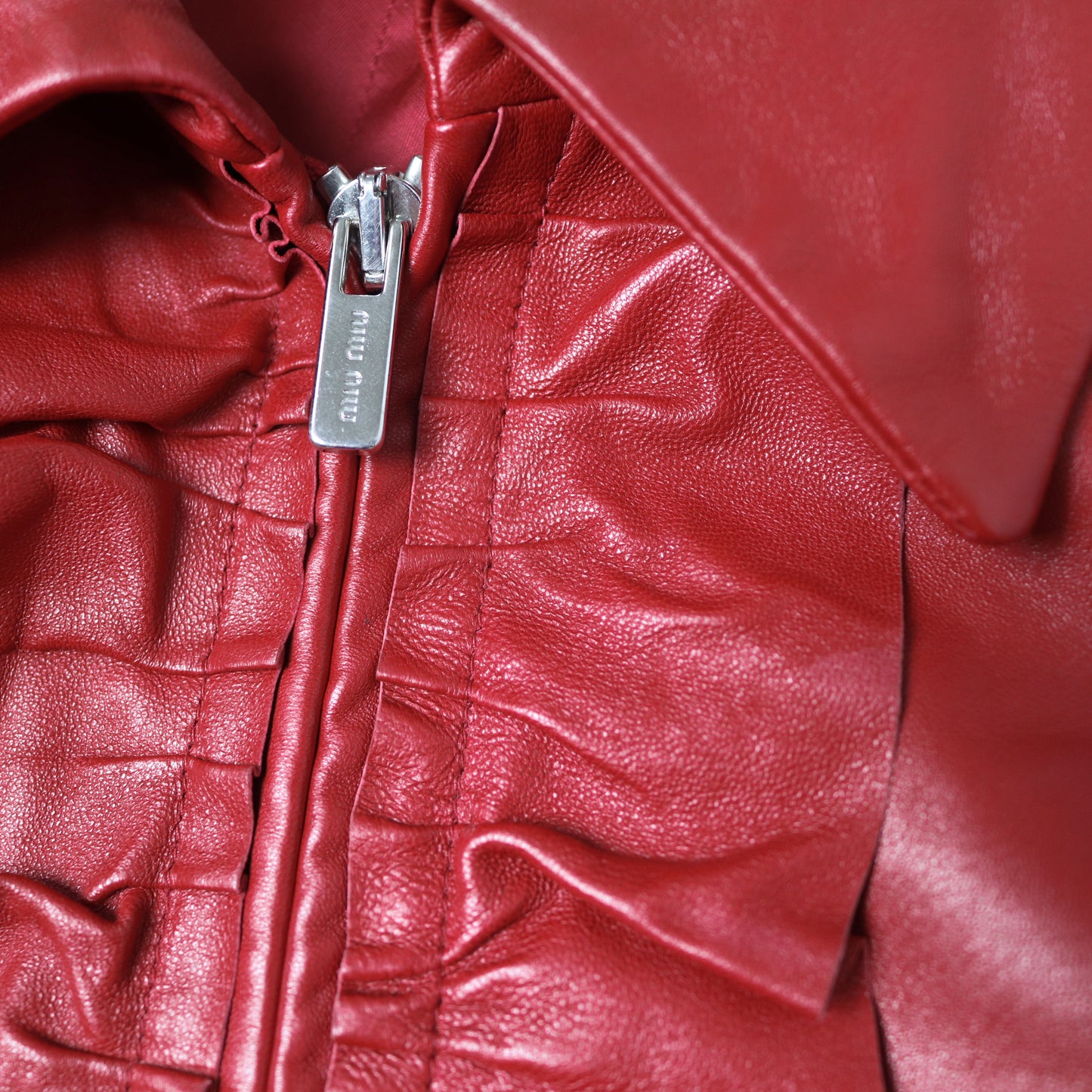 Miu Miu leather biker jacket - Size 38