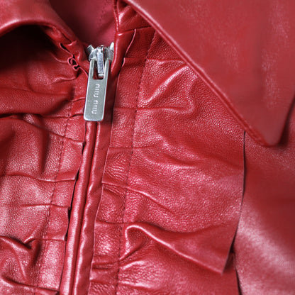 Miu Miu leather biker jacket - Size 38