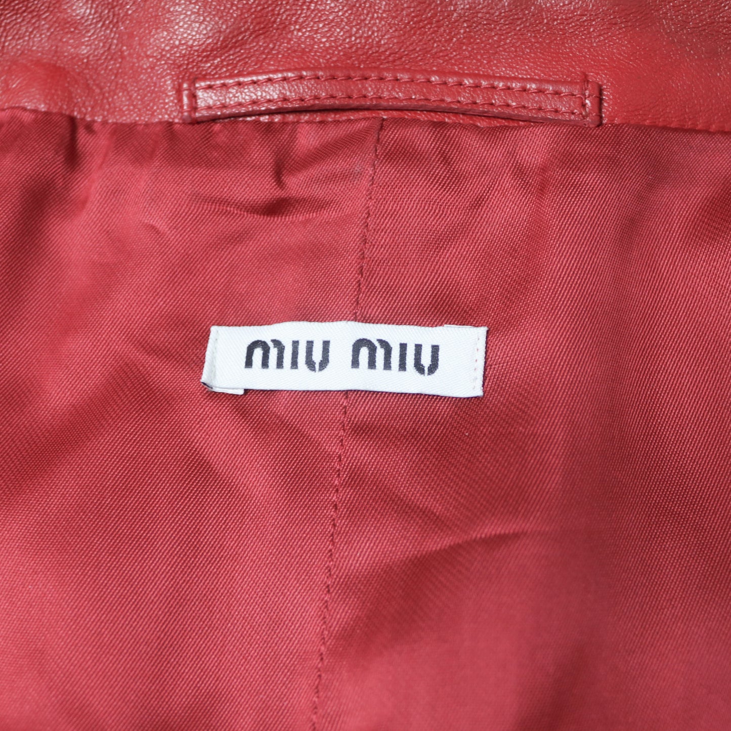 Miu Miu leather biker jacket - Size 38
