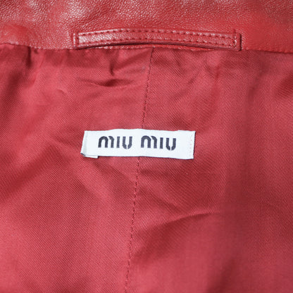 Miu Miu leather biker jacket - Size 38