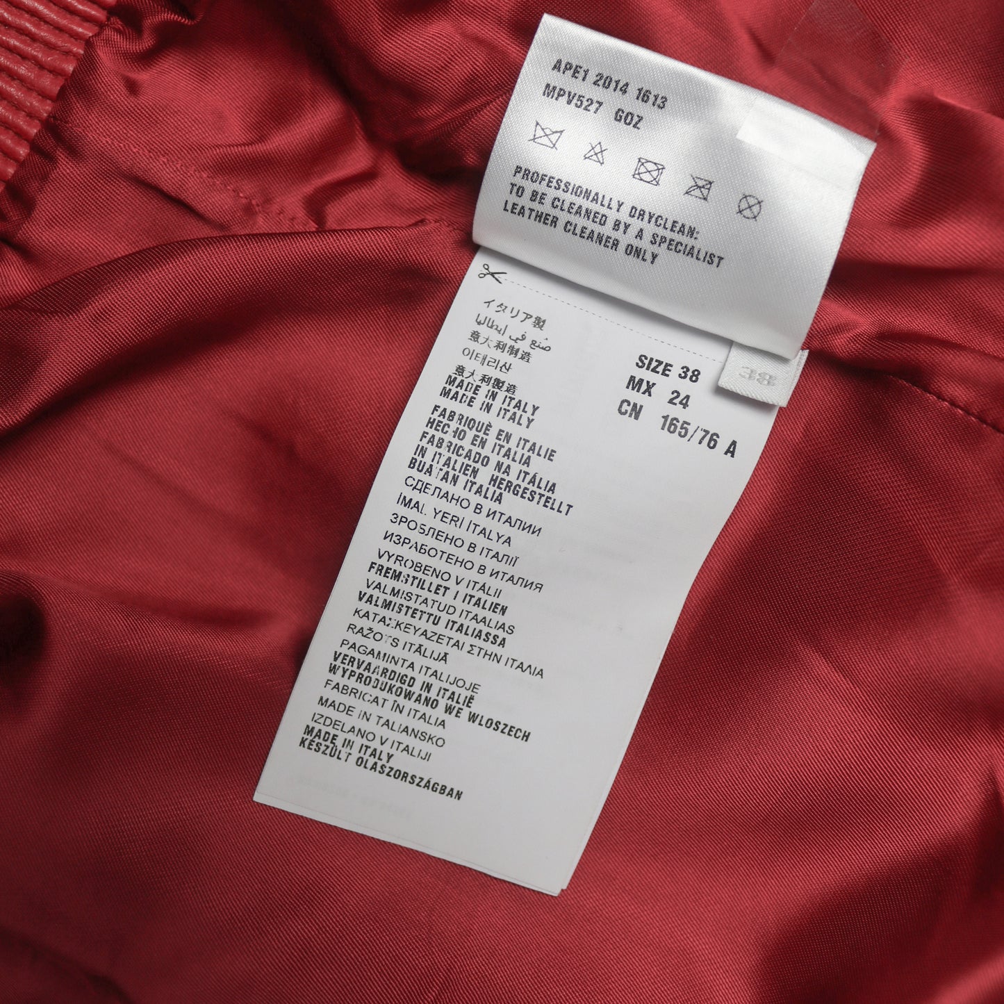 Miu Miu leather biker jacket - Size 38