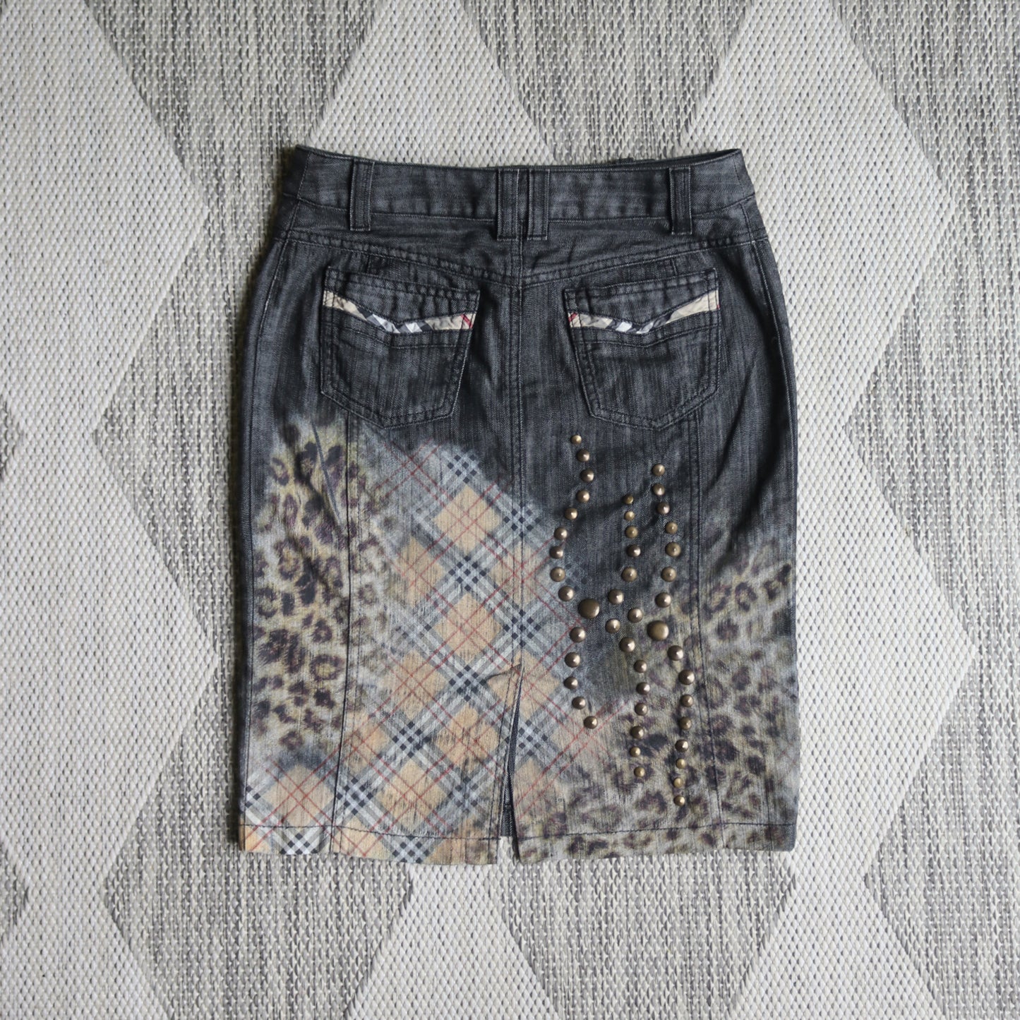 reworked Burberry hoodie and skirt set - Size S/M