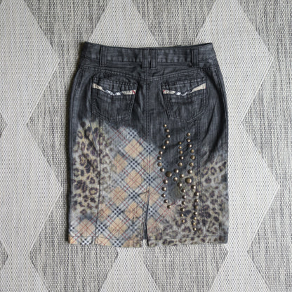 reworked Burberry hoodie and skirt set - Size S/M