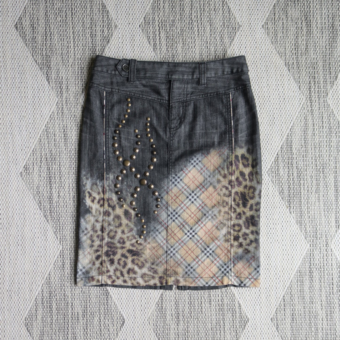 reworked Burberry hoodie and skirt set - Size S/M