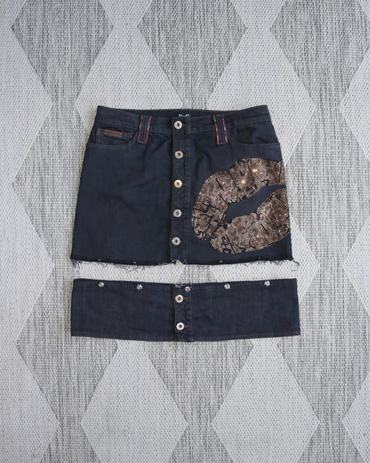 reworked Dolce & Gabbana denim skirt - Size 28