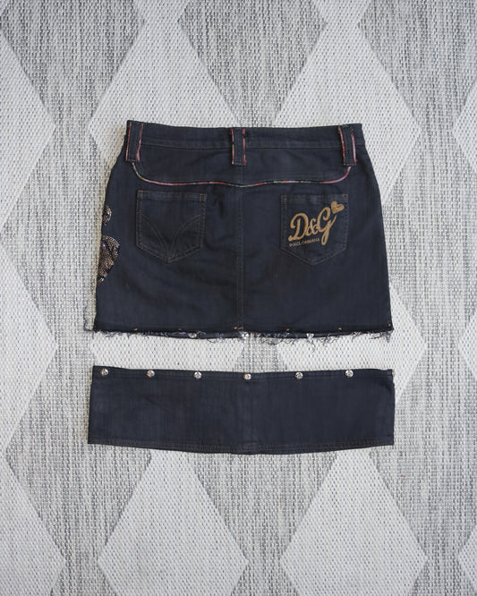 reworked Dolce & Gabbana denim skirt - Size 28
