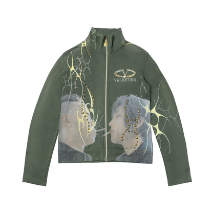 reworked Valentino zip-up top - Size S