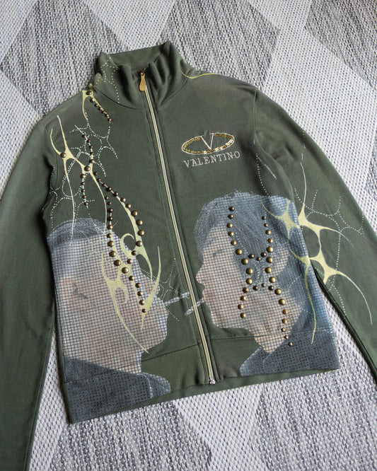 reworked Valentino zip-up top - Size S