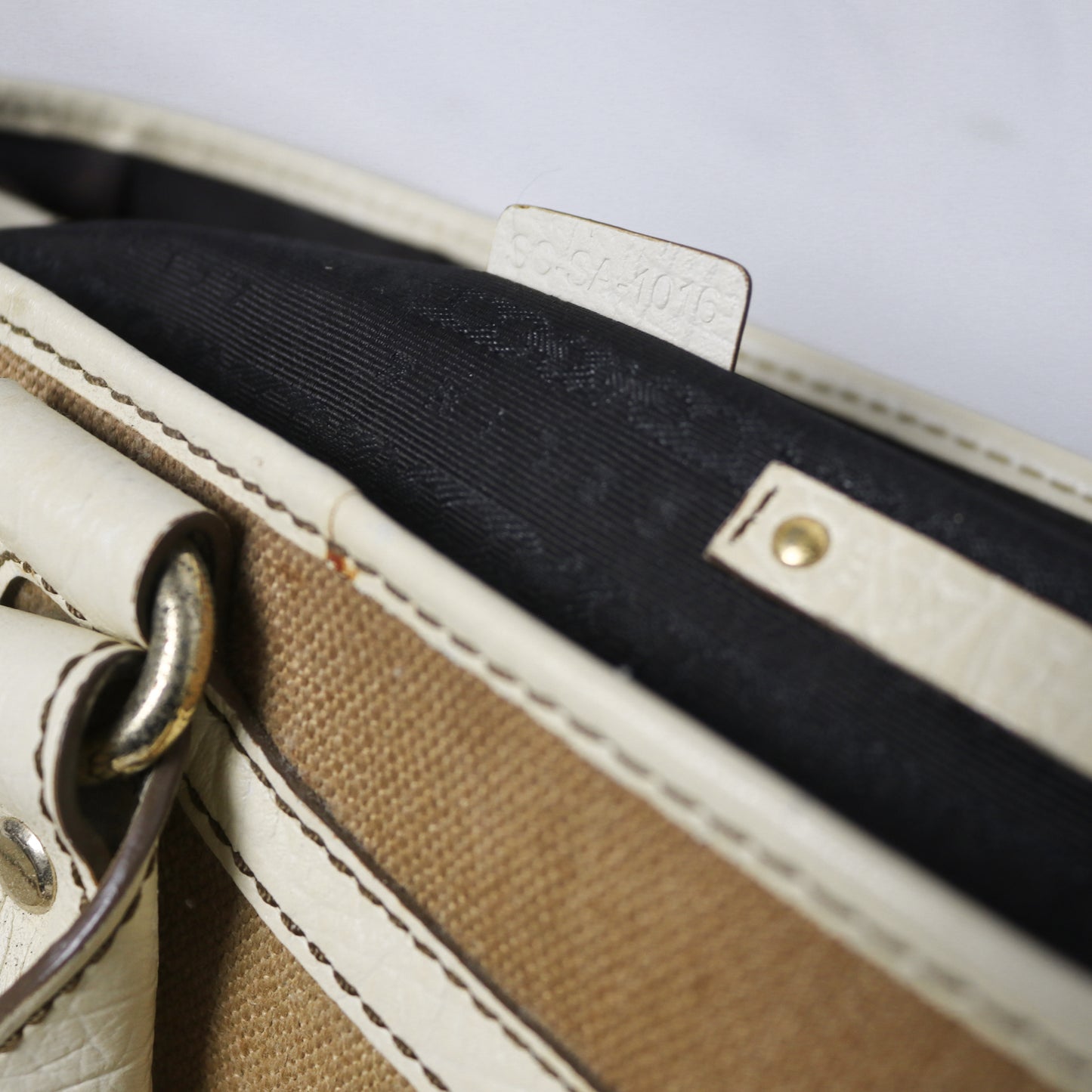 Celine leather trim canvas Boogie bag