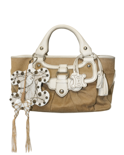 Celine leather trim canvas Boogie bag