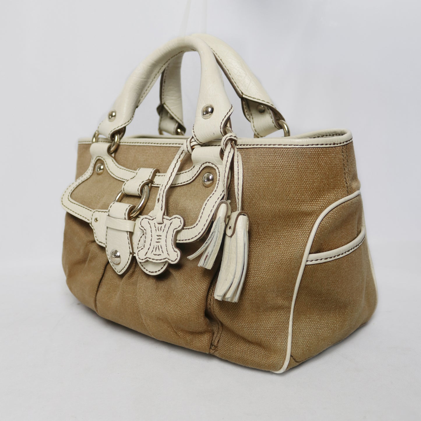 Celine leather trim canvas Boogie bag