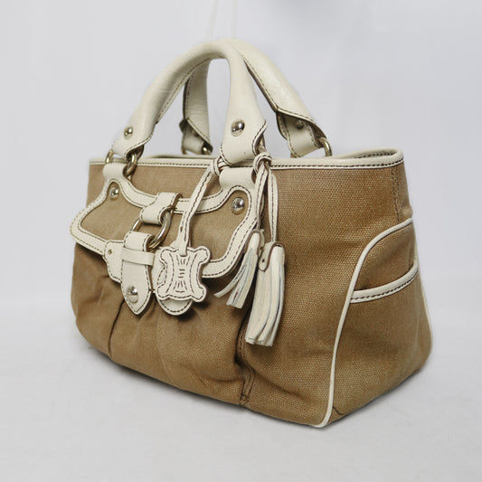 Celine leather trim canvas Boogie bag
