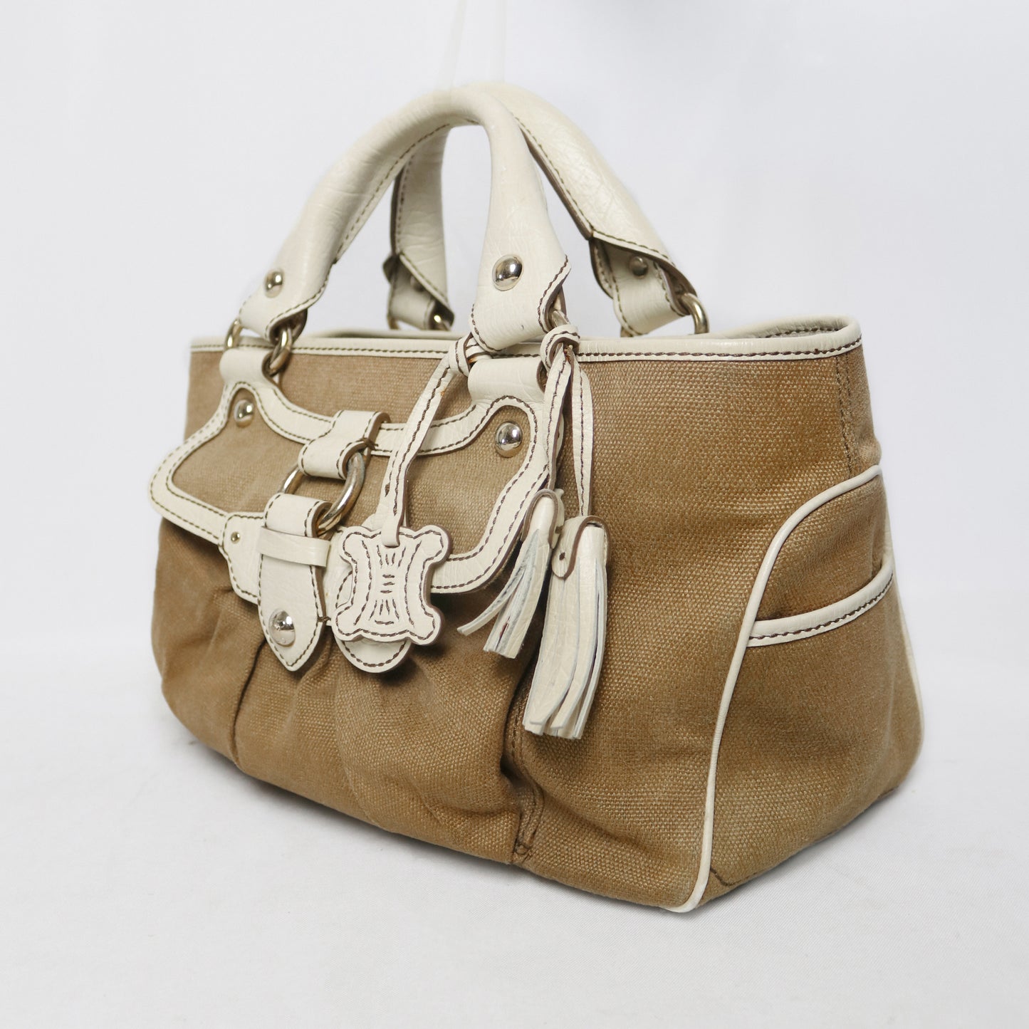 Celine leather trim canvas Boogie bag