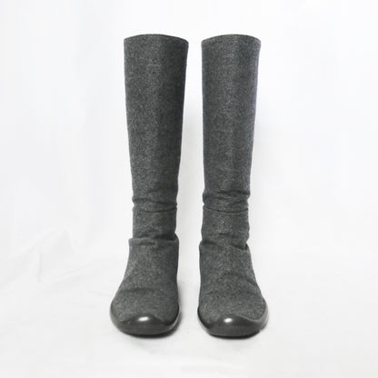 00s Prada wool twill knee high boots – Size 37