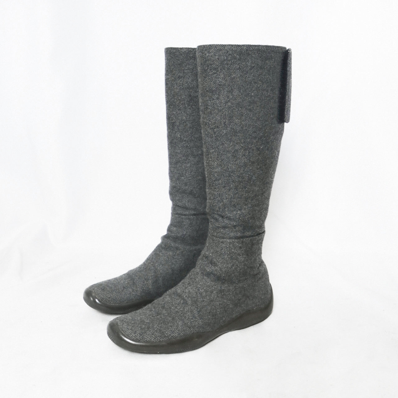 00s Prada wool twill knee high boots – Size 37