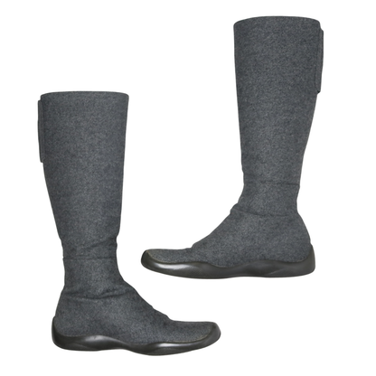 00s Prada wool twill knee high boots – Size 37