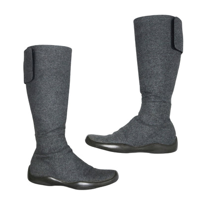 00s Prada wool twill knee high boots – Size 37