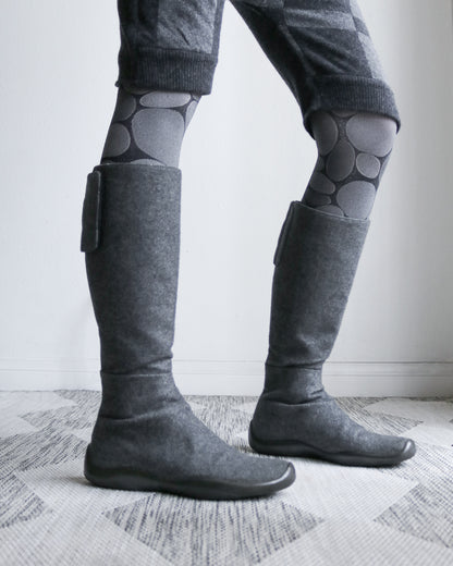 00s Prada wool twill knee high boots – Size 37