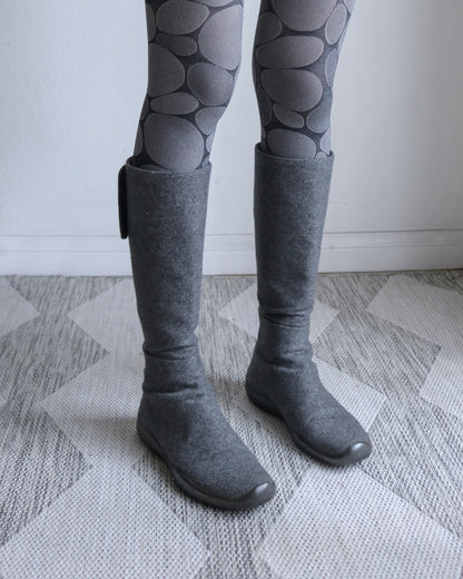 00s Prada wool twill knee high boots – Size 37