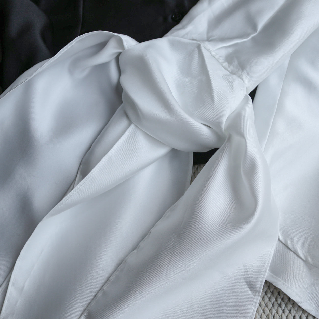 'Aether' tie-sleeve button shirt
