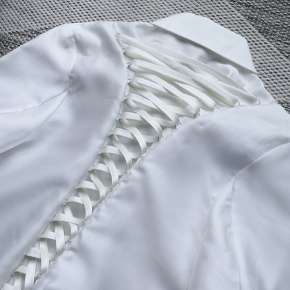 'Aether' tie-sleeve button shirt