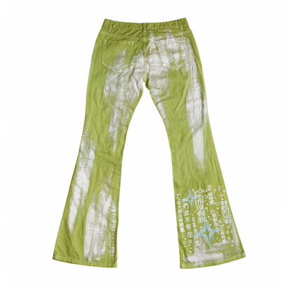 1 of 1 reworked low rise flared pants - size 27