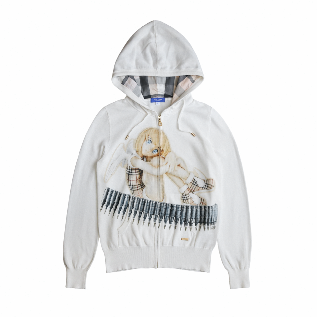 reworked Burberry knit hoodie - Size 38