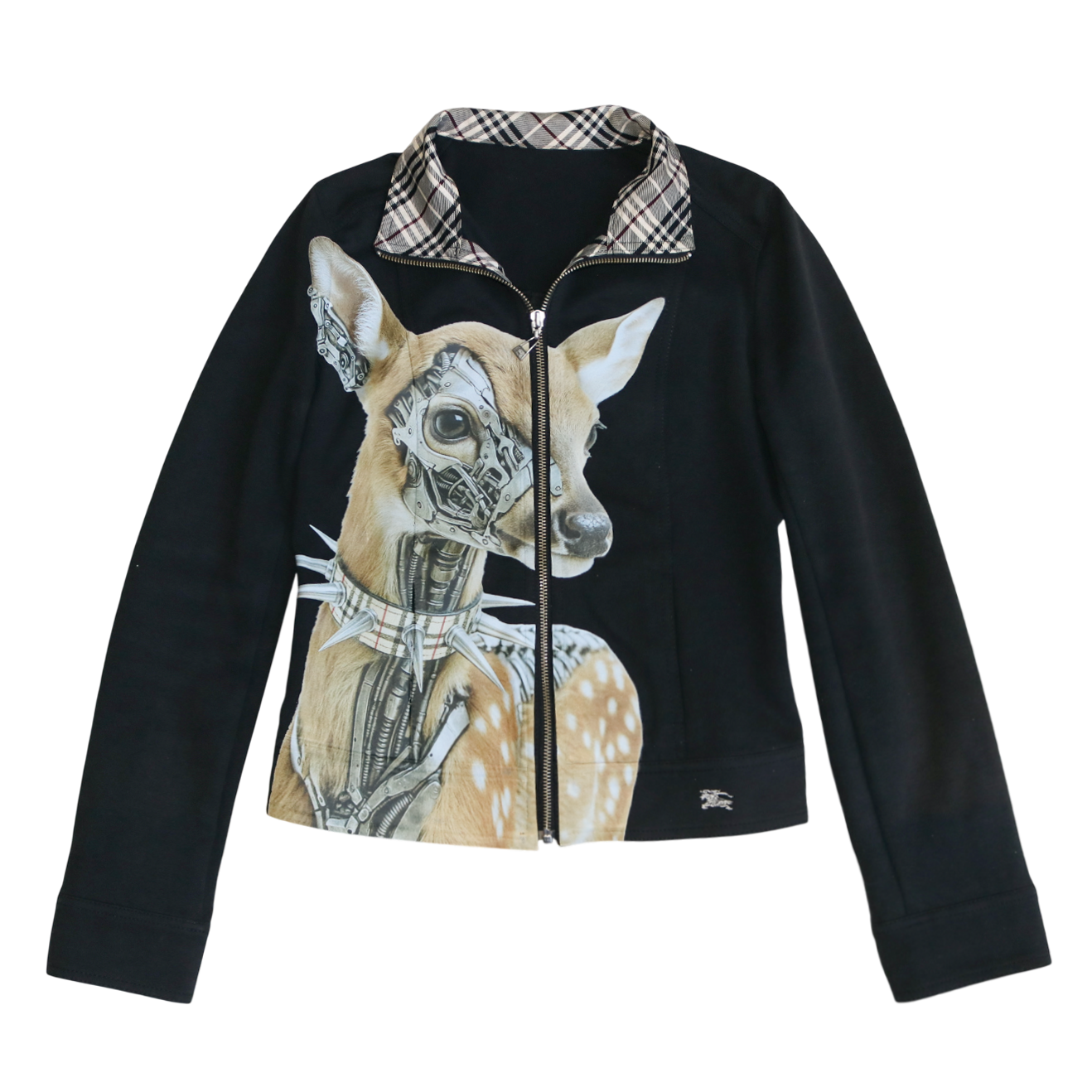 reworked Burberry high neck jacket - Size 38