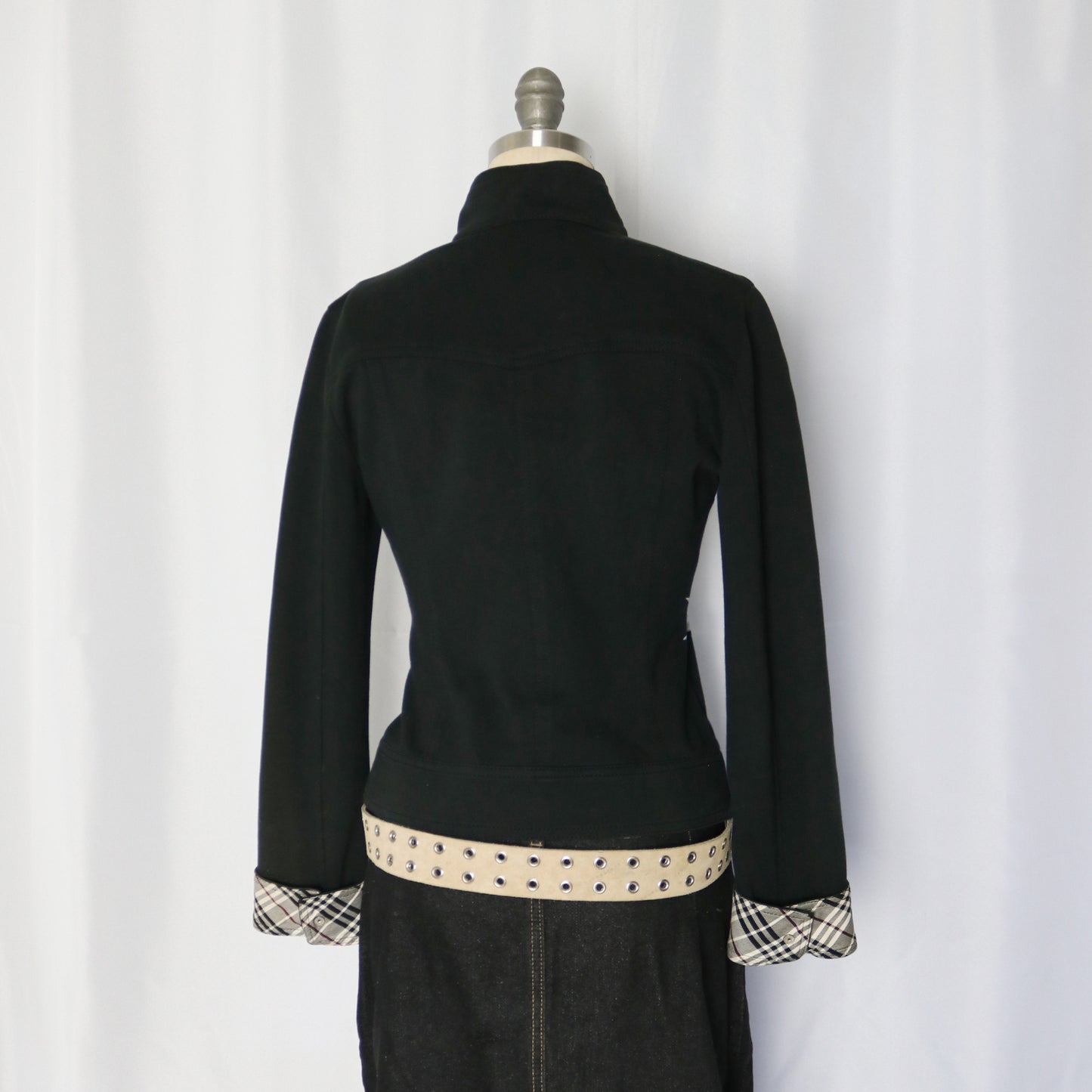reworked Burberry high neck jacket - Size 38