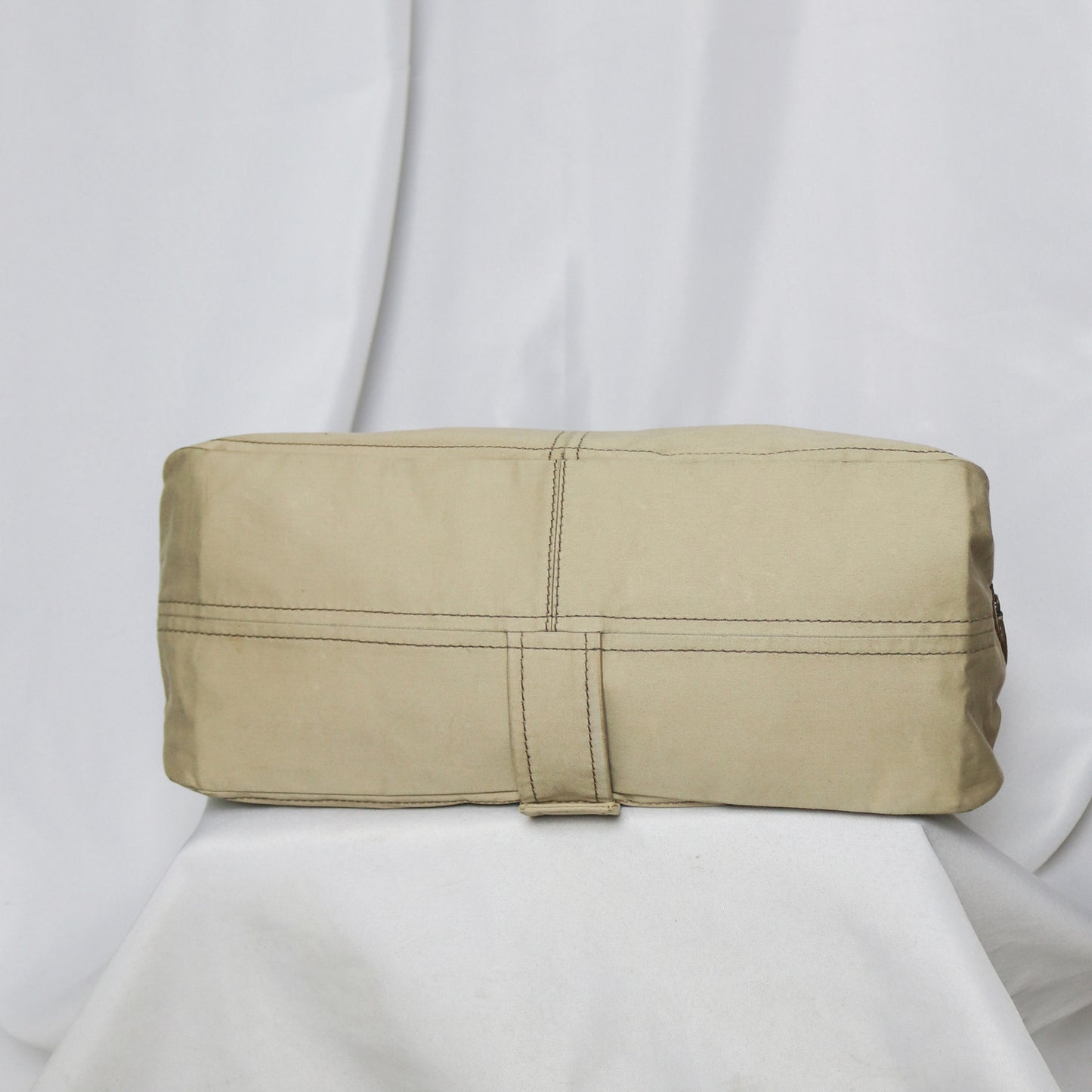 Miu Miu 2002 runway leather trim canvas bag