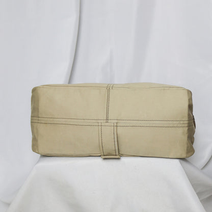 Miu Miu 2002 runway leather trim canvas bag