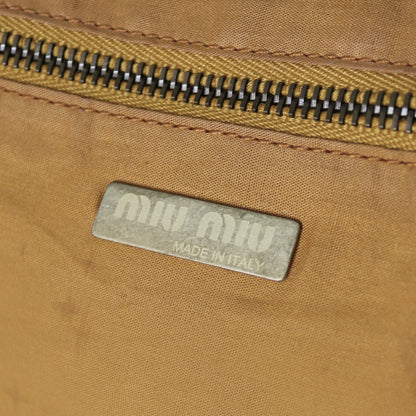 Miu Miu 2002 runway leather trim canvas bag
