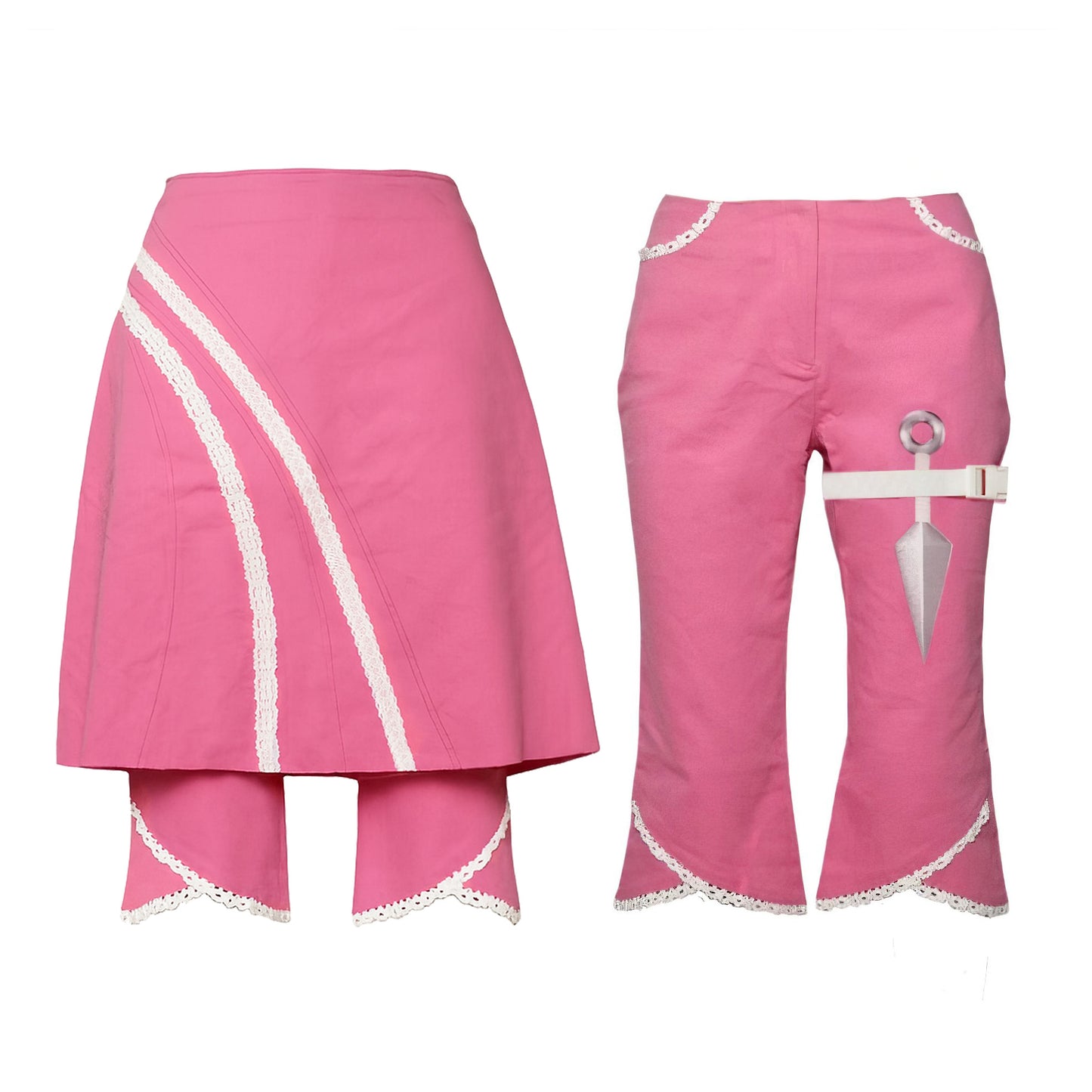 kunai graphic print two-piece set