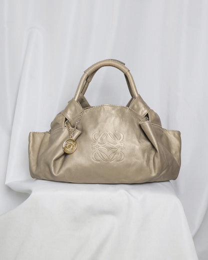 Loewe metallic Nappa Aire hobo bag