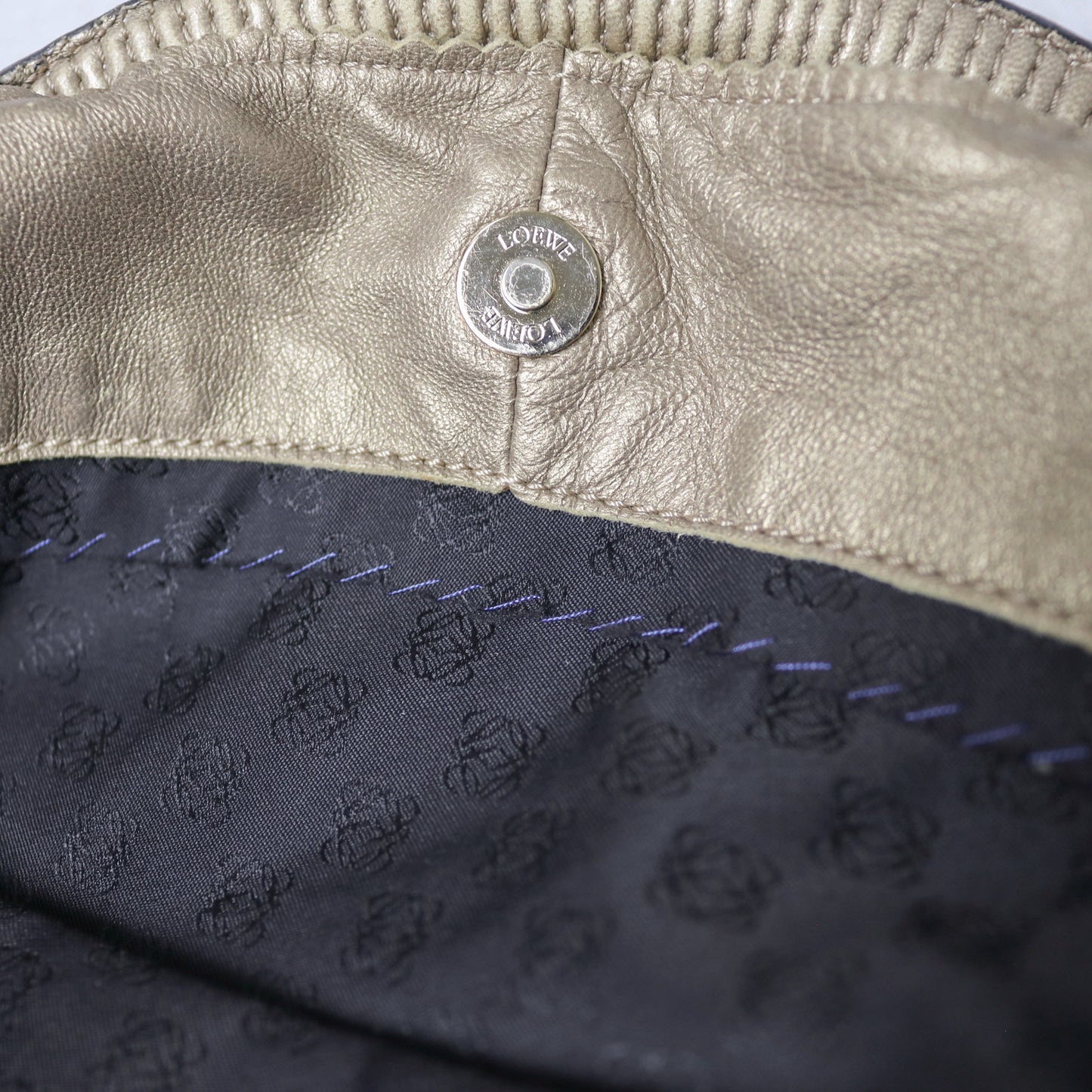 Loewe metallic Nappa Aire hobo bag